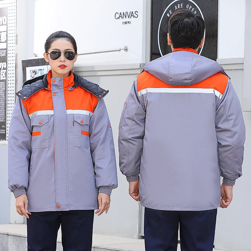 

Thiened Хлопковая спецодежда Зимняя мужская рабочая одежда Ветрозащитное морозостойкое хлопковое пальто для работы Зимний orm