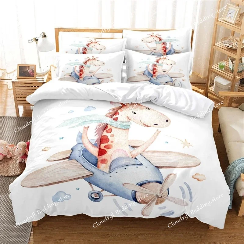 

Lovely Animal Bedding Set Animal Theme Duvet Cover Set Fashion Duvet Cover Children's Bedroom Cartoon Duvet Cover Bedding Set