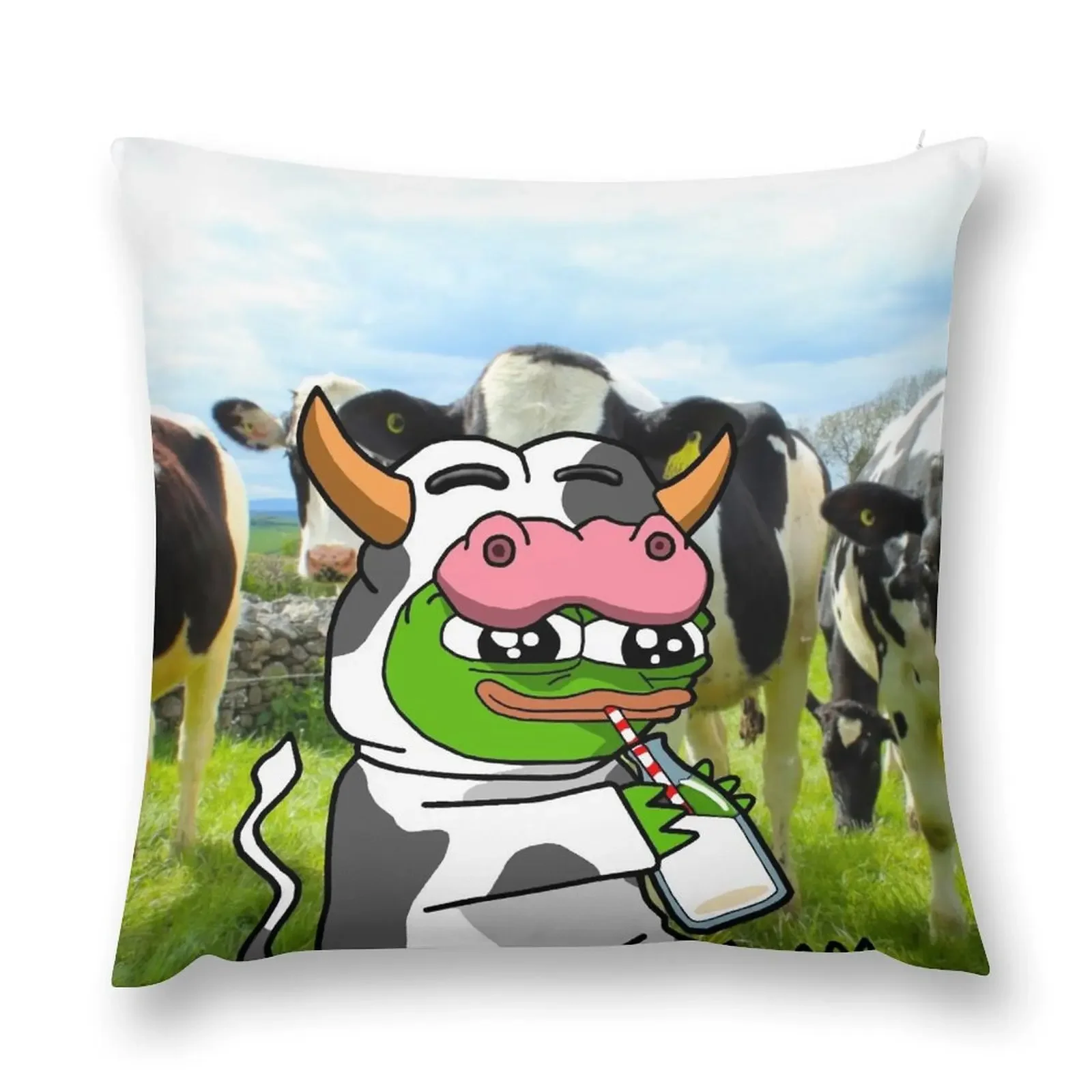 Pepe Cow Costume Throw Pillow Luxury Pillow Cover Christmas Cushion For Home pillow