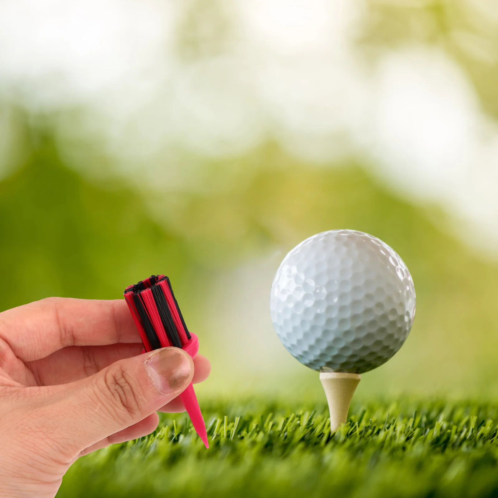 

8pcs Tees Unbreakable Multifunctional Brush Design Sturdy Spike Holder For Driving Range Outdoor Training Accessories