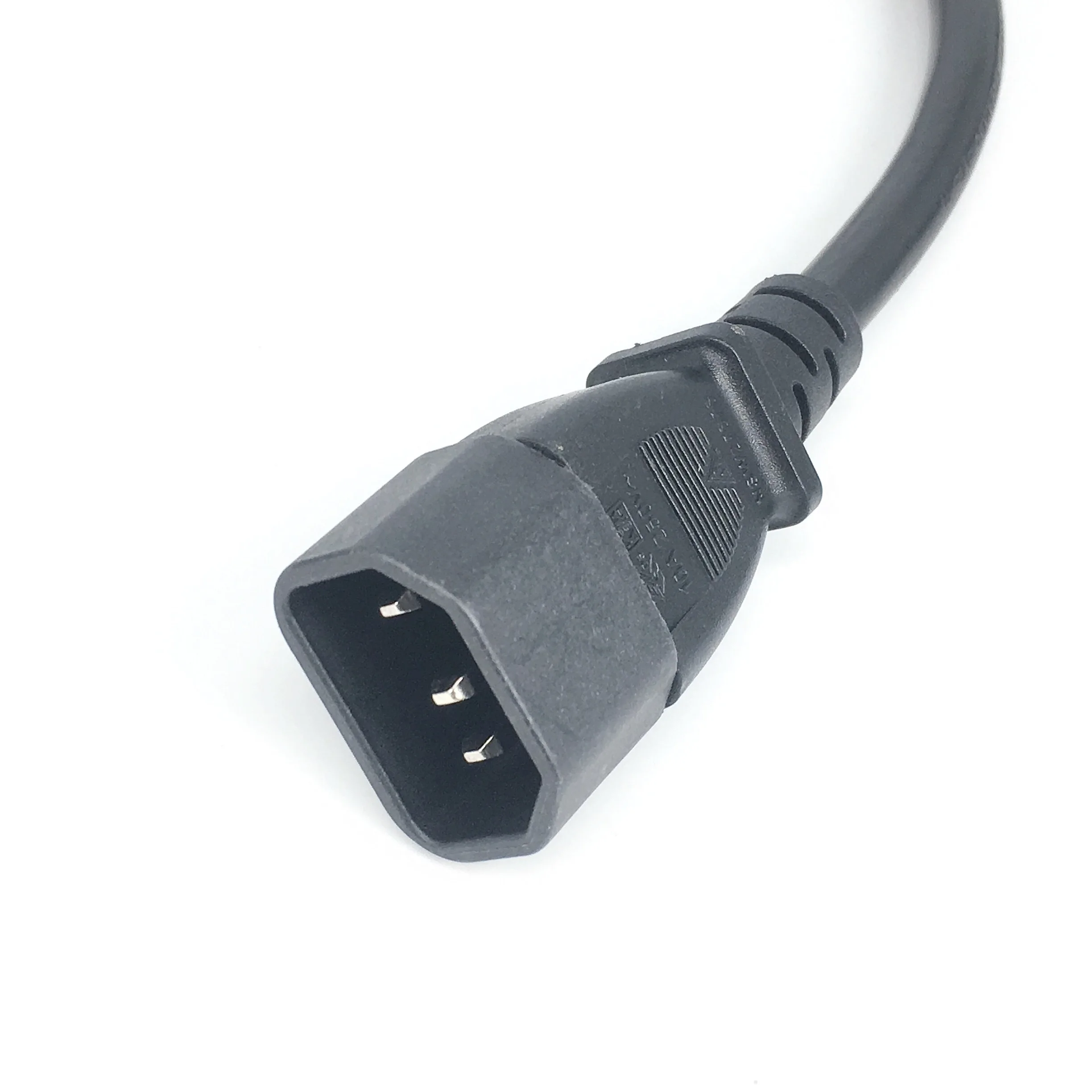 High Quality IEC 320 C14 Male Plug to 3XC13 Female Y Type Splitter Power Cord , C14 to 3 x C13, 250V/10A High Quality IEC 320 C