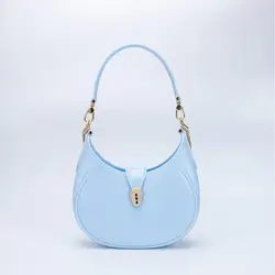 Fashion Women PVC Jelly Bags Shoulder Bags Trend Jiaozi Bao Axillary Bags Leisure Versatile Lady New Moon Package Crossbody Bag