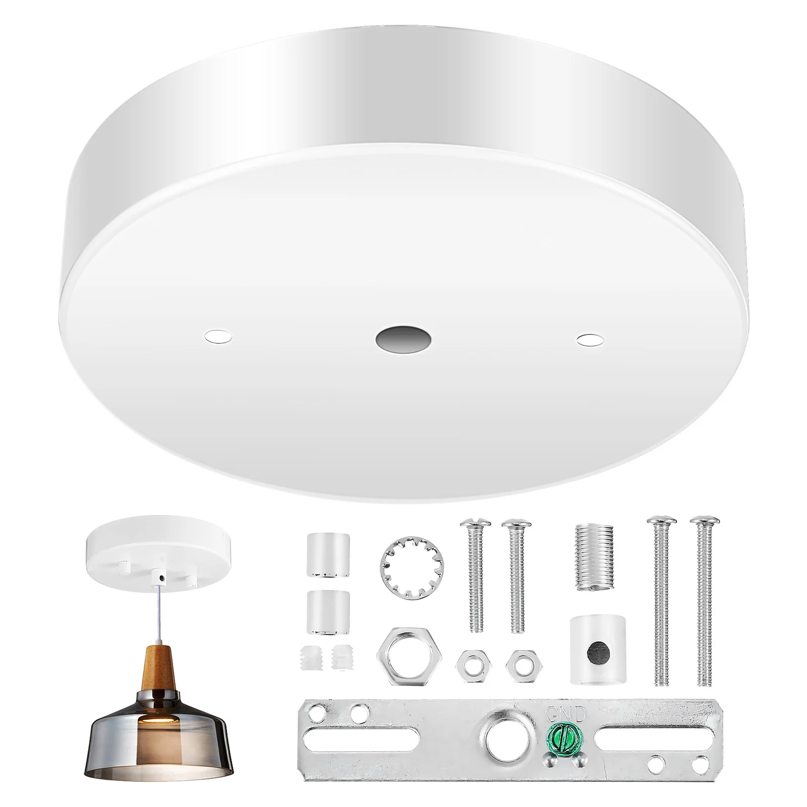

Ceiling Cover Accessories Plate for Pendant Light Fixture Mounting Bracket Hanging Metal Canopy Chandelier Cover