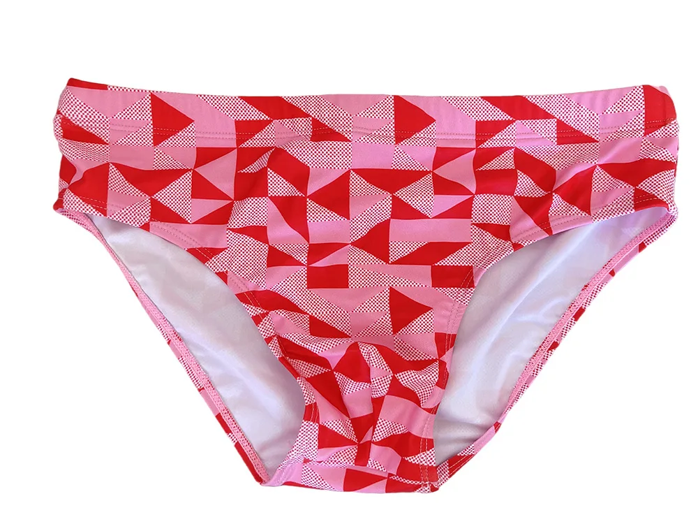 

2025 Men's Fashion Triangle Low Waist Swimsuit Beach Casual Sports Swimsuit Youth Professional Swimwear 10036