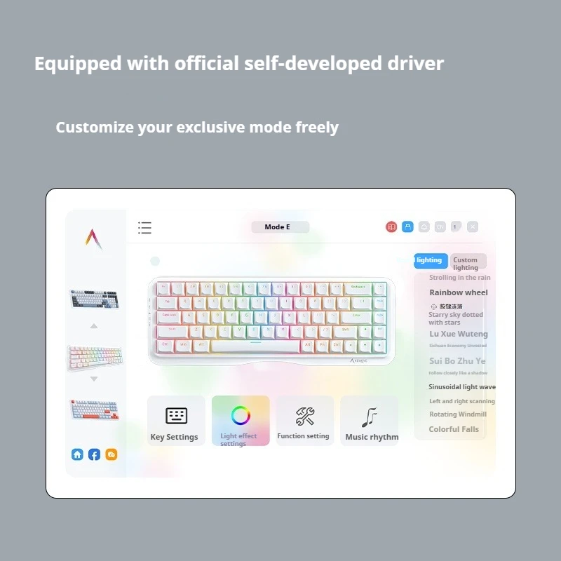 KEMOVE K68SE 有線メカニカルキーボード人間工学に基づいた RGB 68 キー PC ラップトップアクセサリービジネスオフィスミュートデザインキーボード Win Mac