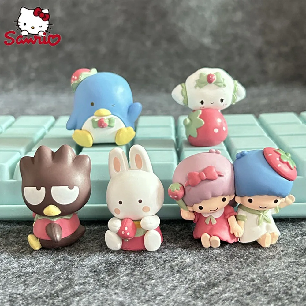 Little Twin Star 5Cm Figure Sanrio Capsule Toy Cinnamoroll XO Anime Kawaii Cat Action Collection Pvc Materials Gift For Children