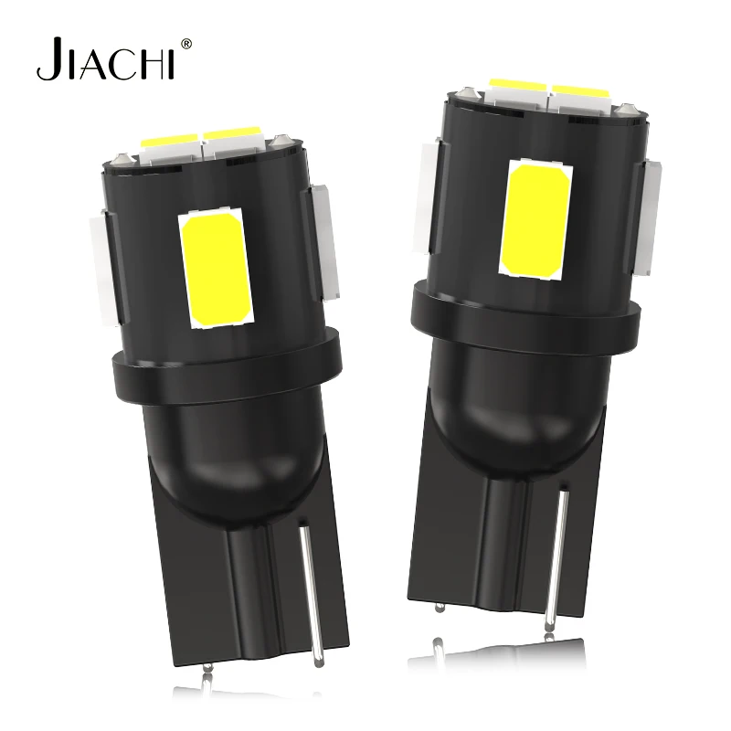 

jiachi 2pcs Best Quality T10 5630 6LED Chip Width Bulb W5W Licence Plate Lamps 194 168 Led Car Interior Lights 12V
