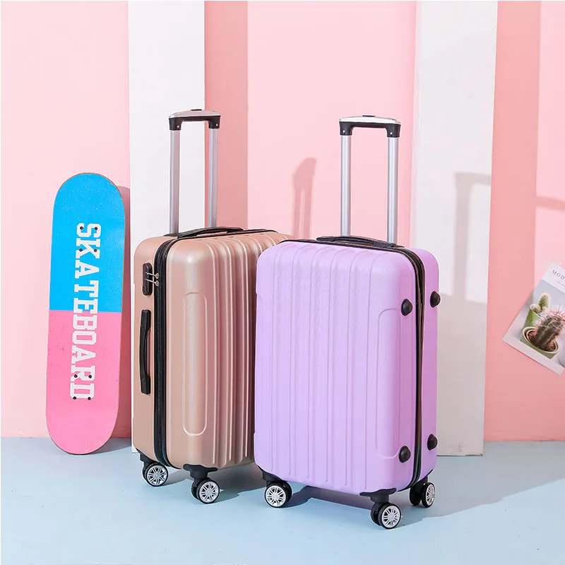 حقيبة الأمتعة لون نقي سعة كبيرة 20-28 بوصة عجلة المتداول حقيبة سفر سهلة السفر حمل على حقيبة سفر الأمتعة حقيبة #4