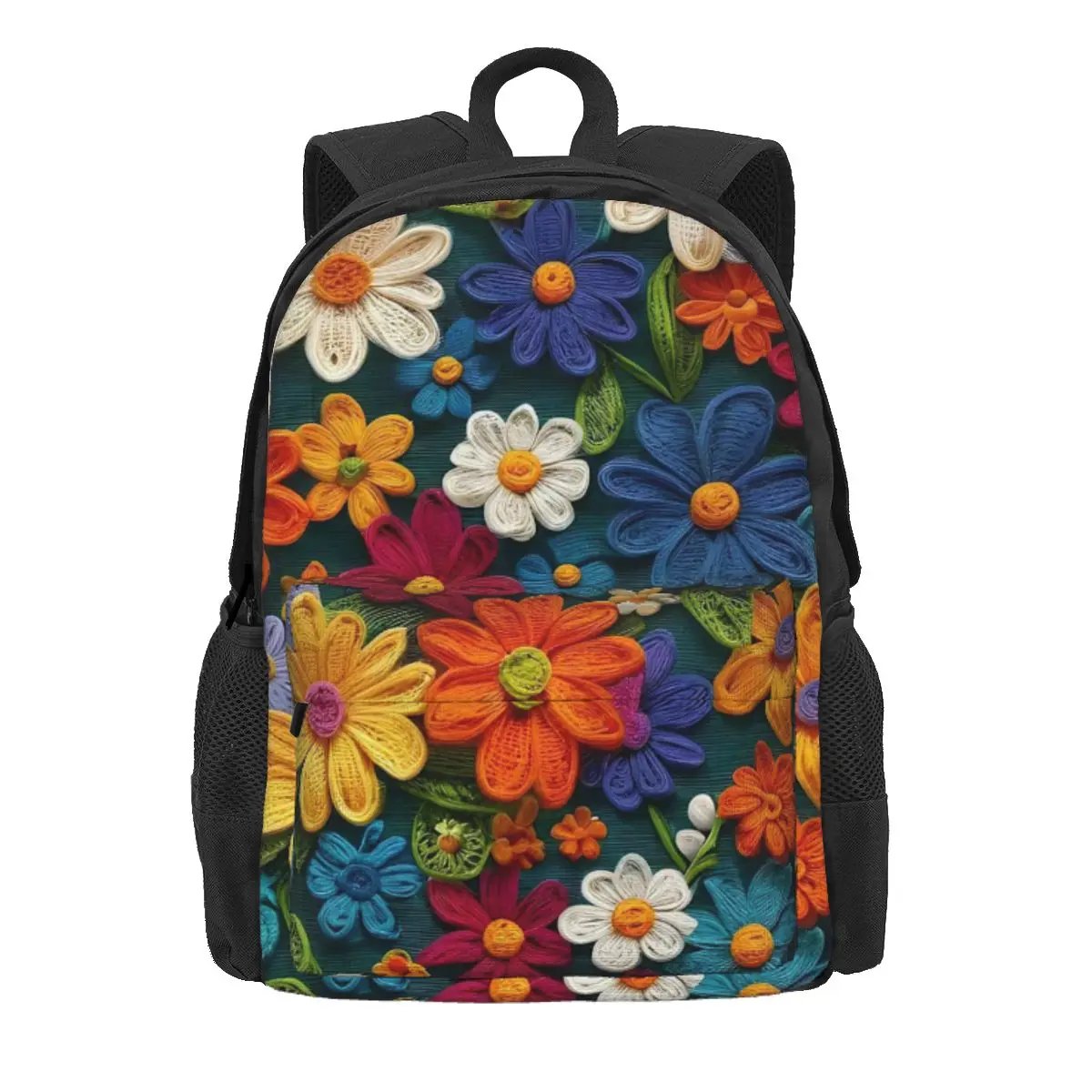 

Mexican Vintage Flroal Rebozos Mexicanos Backpack Daypack Boys Girls BookBag School Bag Shoulder Bags for Men Women
