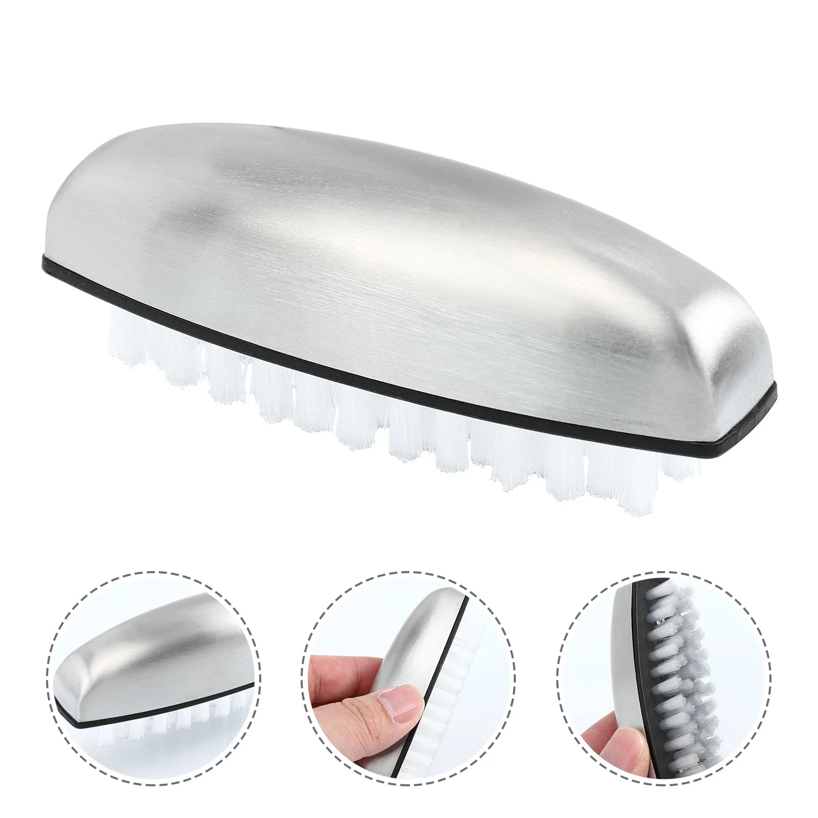 Nail Brush Cleaning Kitchen Women Hand Washing Nylon Wool 304 Stainless Steel Cleaner Miss Manicure