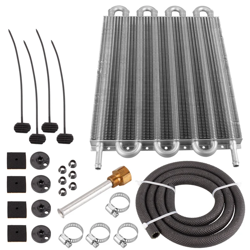 Car modification accessories, air conditioning duct belt condenser, exhaust pipe oil cooler, radiator, 4-row, 6-row, 8-row