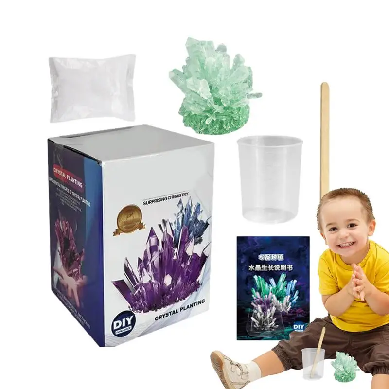 مجموعات تجارب علمية لزراعة الكريستال لمشروع الجذع ، علوم زراعة الكريستال ، ألعاب مختبر