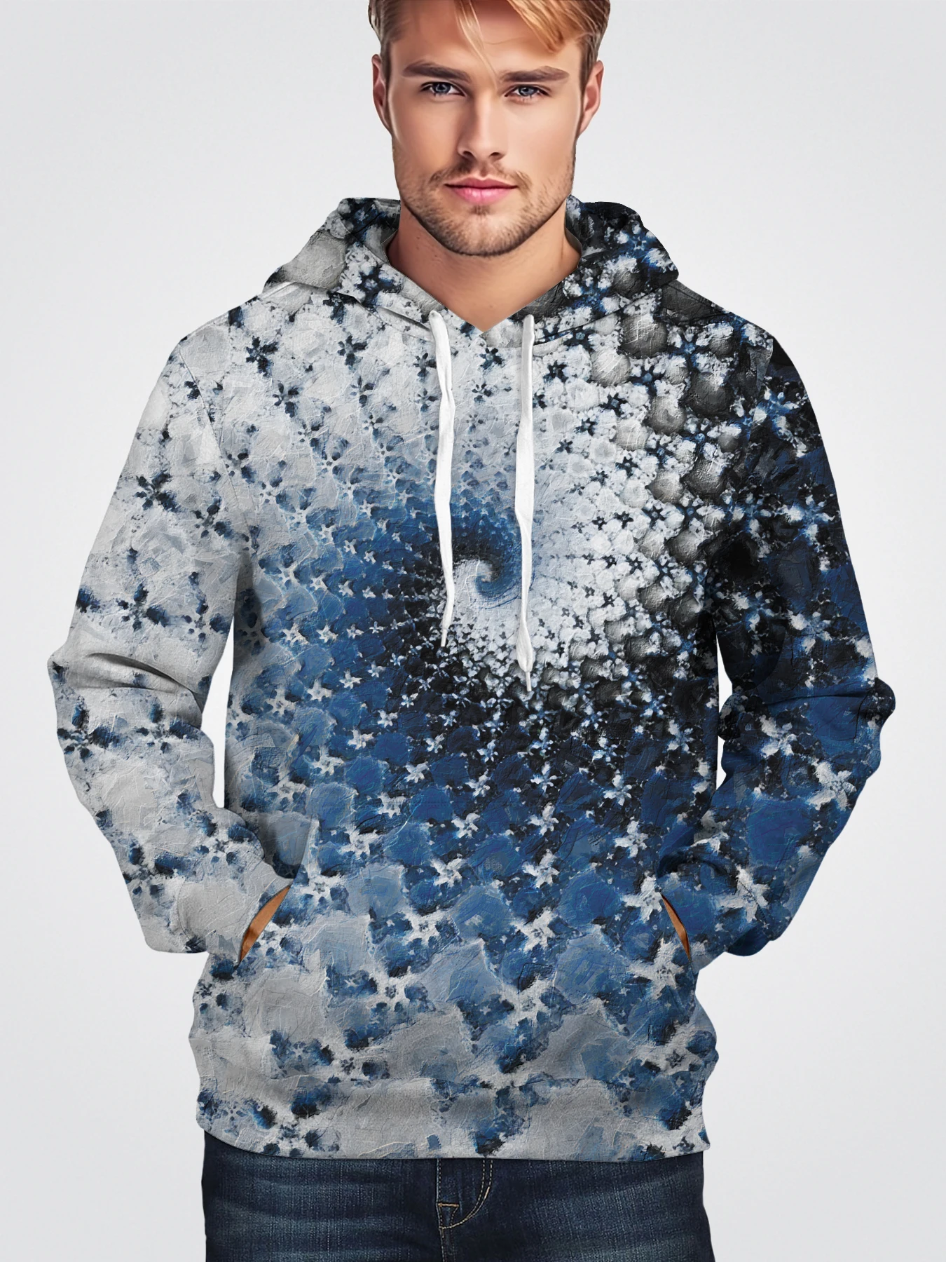 Popular Spiral Shapes Abstraction Clothing Spring And Autumn Men's Long Sleeve Pullover Tops 3D Printed Hand-painted  Hoodie