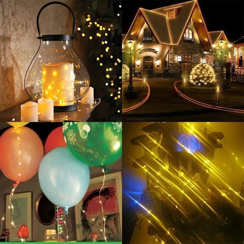 LED light rope USB String Lights Copper Wire Lamp Wedding Party Garden Fairy Street Lights