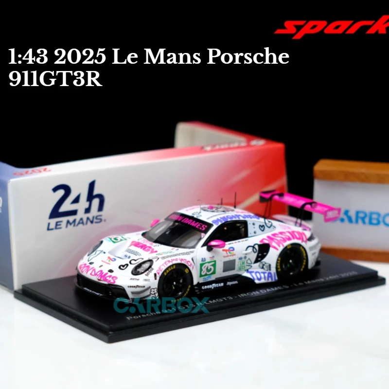 1:43 Corrida 2025 Le Mans 911GT3R 85 #   Modelo de carro em miniatura Alloy Grand Finale, brinquedo personalizado.