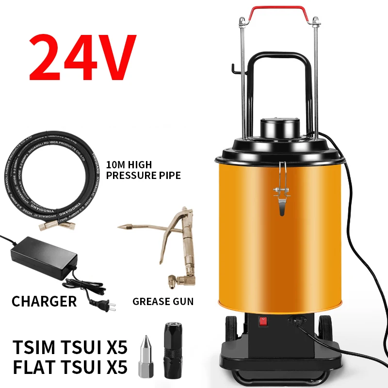 Butter Machine 24V Automatic Portable Excavator Electric Butter Machine 220V High Pressure Oiler Grease Gun