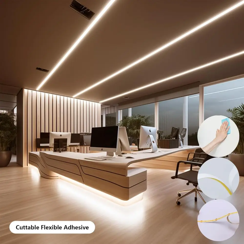 طقم أضواء شريط LED أبيض دافئ بطول 65.6 قدم 24 فولت، شريط SMD2835 بقدرة 300 وات للأسقف المنزلية والتجارية #4