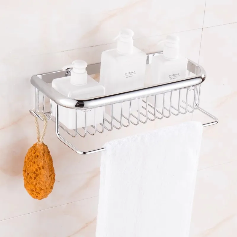 Tuqiu Gold Bathroom Shelf with towel bar Rose Gold Bath Shower Shelf Brass Bathroom Corner shelf Black Kitchen Storage holder