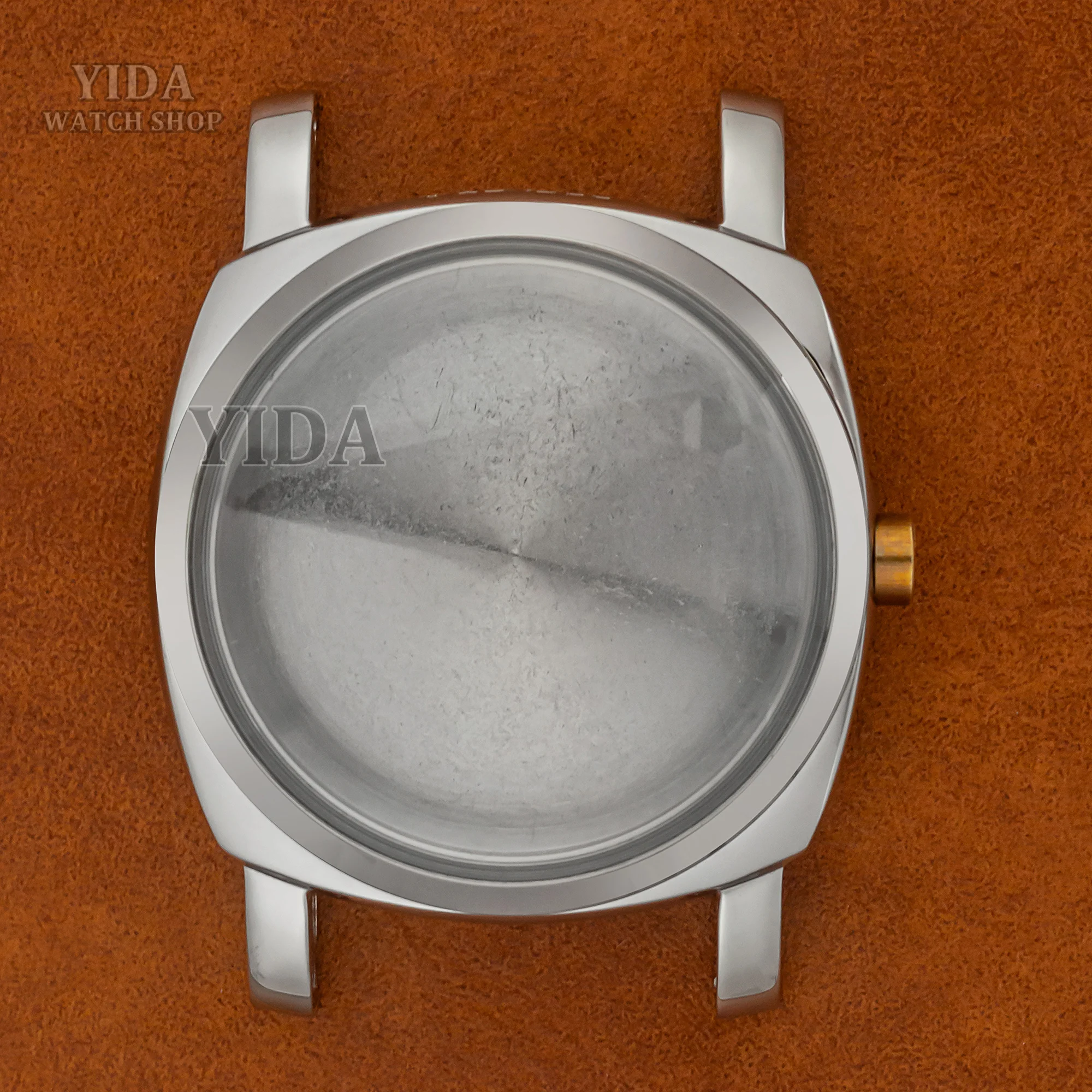 47mm caixa de relógio alta qualidade vintage retro 100m à prova dwaterproof água para pam 6152 eta6497/6498/st3600 movimento caixa aço inoxidável