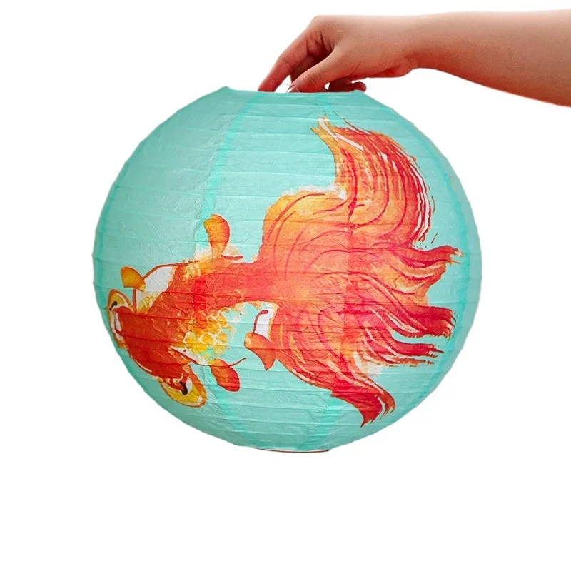 

:Lantern Mid Autumn Festival New Year 2025 Decoration Japanese Lantern Paper Lanterns Christmas Decor Wall Hanging Decor
