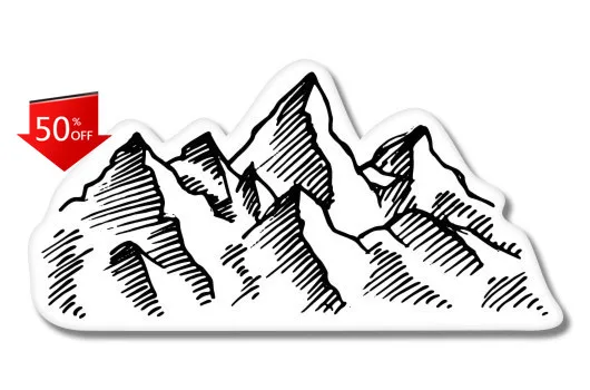 

Mountains Shape Adventure Phone Unique Window Laptop Camper Van Car Decoration Cute Funny Aesthetic