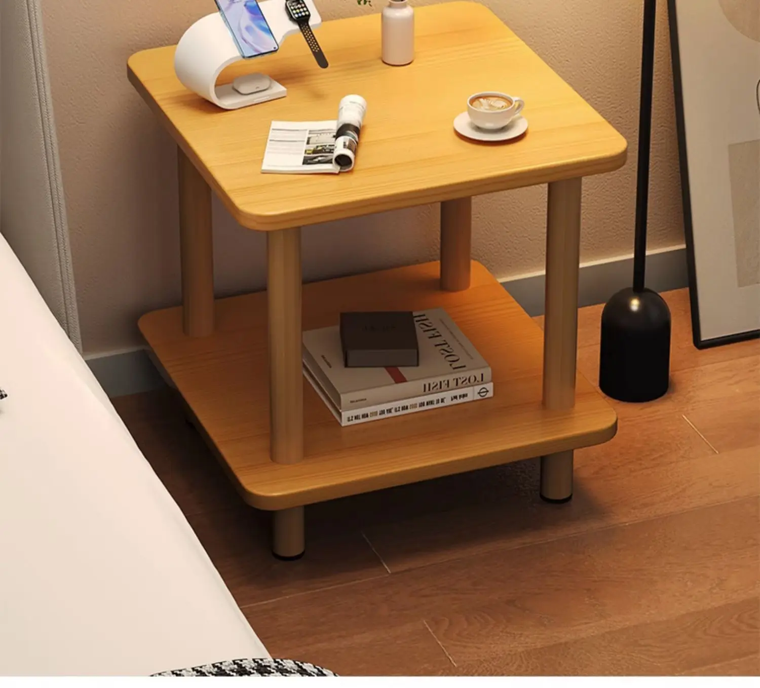 

Bedside tables, simple and modern, small home bedrooms, bedside shelves, simple bedside storage in rental rooms, small cabinets
