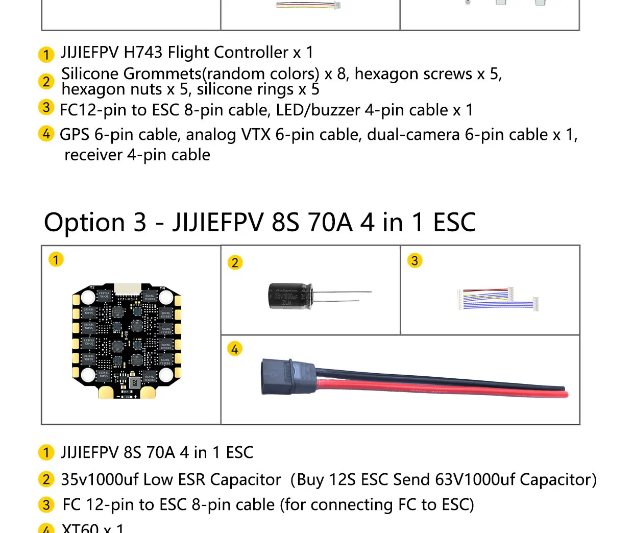 F405 F405HD / F7 F722 Flight Controller / F4 V3S Plus FC + 60A 4in1 BLheli_S ESC Stacks 30.5*30.5mm For RC FPV Racer Drone