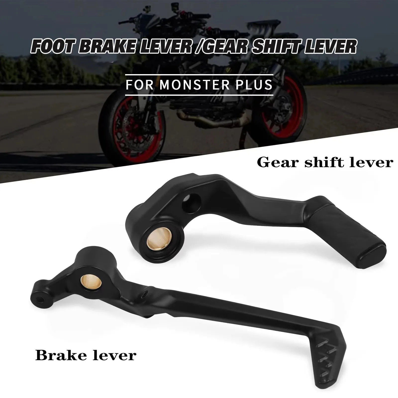 

Gear Shift Lever Pedal For Ducati Monster 937 950 Plus 2021-2024 2023 2022 Brake Lever Footrest Shifter Foot Pegs Pedal Shifting