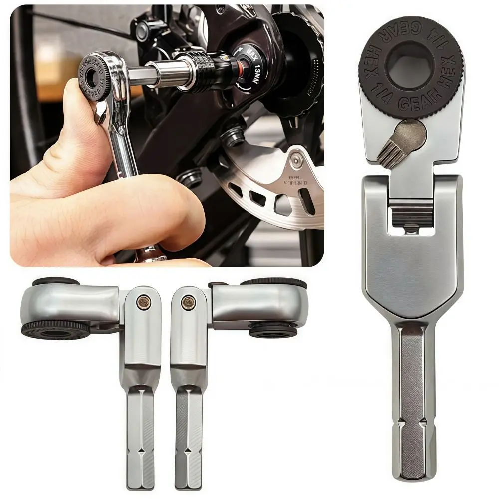 New Mini Socket Torque Wrench 6.35mm Adjustable Hexagonal Ratchet Wrench Fast Toughbuilt Two-way Screwdriver Manual Tools