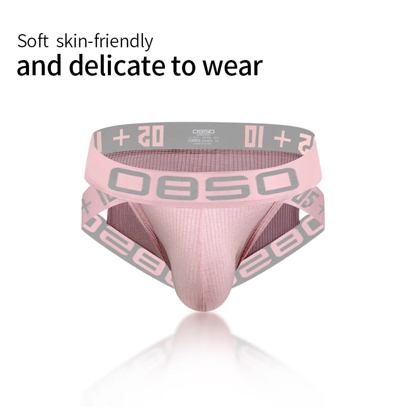 Seksowna męska bielizna oddychająca bawełniana stringi gejowskie modelujące biodra z niskim stanem Cuecas Homme G String