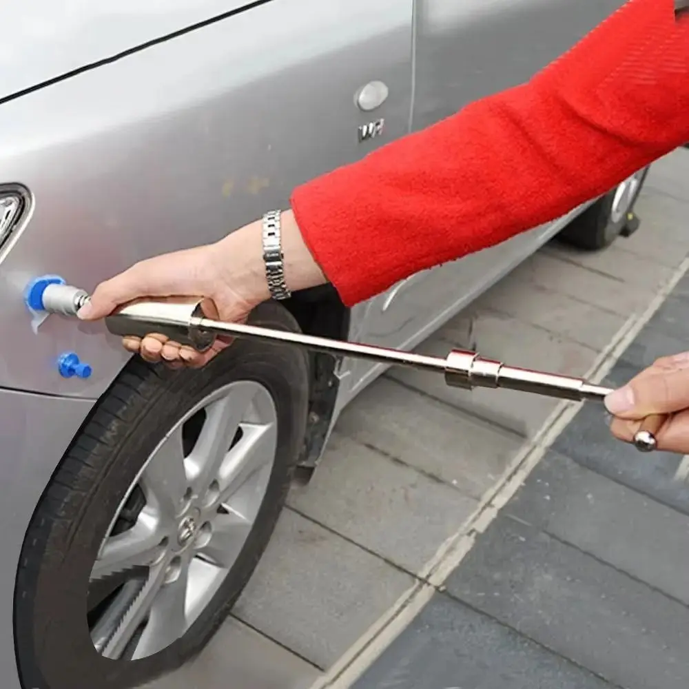 T Rod Car Dent Repair Tools DIY Remove Dents Auto Body Repair Set Manual Lever Auto Dent Pulling Tabs Dent Puller Tool Kit