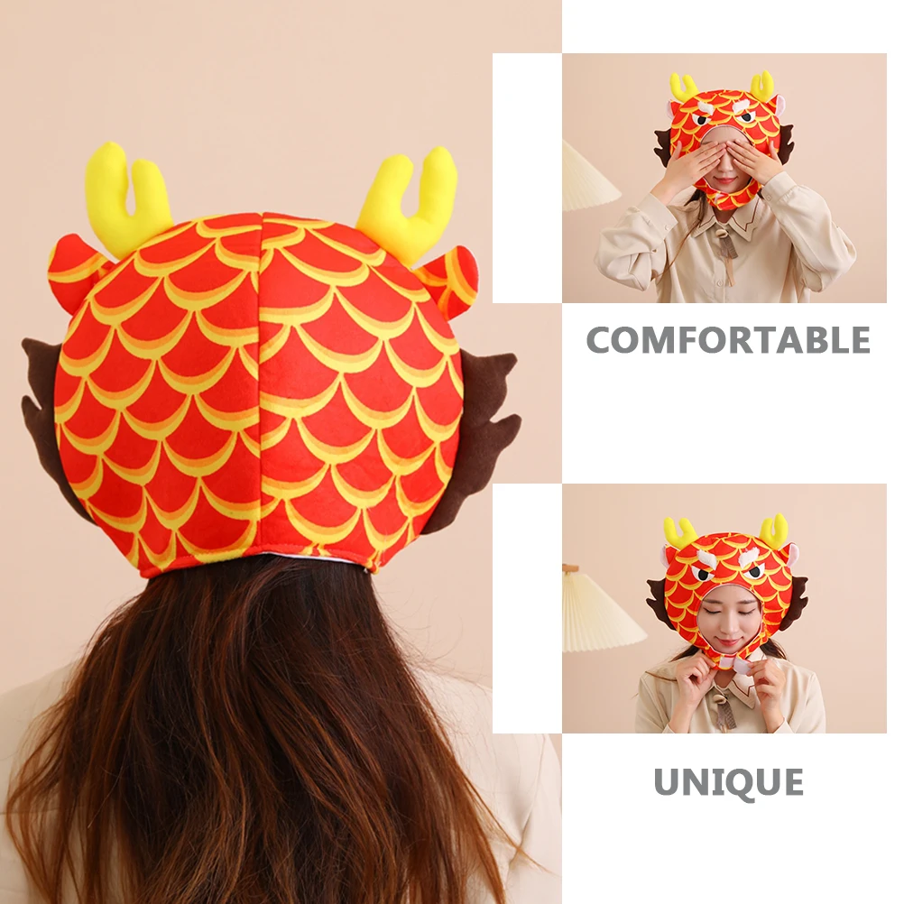 

s Dragon Head Hat Costume Hats for Adults Party Selfie Photo Props Bright Colors Wrinkle Resistant Perfect for Photos