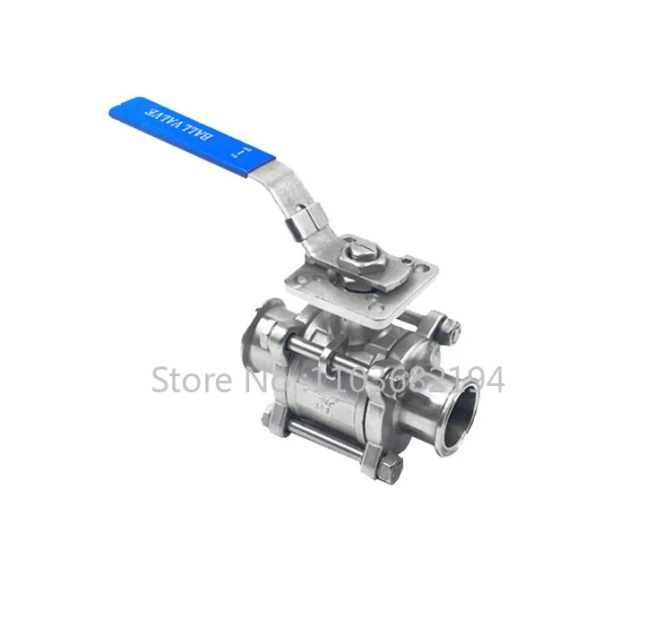 

Three-Piece All-Inclusive PTFE Non-Retention Ball Valve Sanitary Fast Three-Piece Clamp Ball Valve