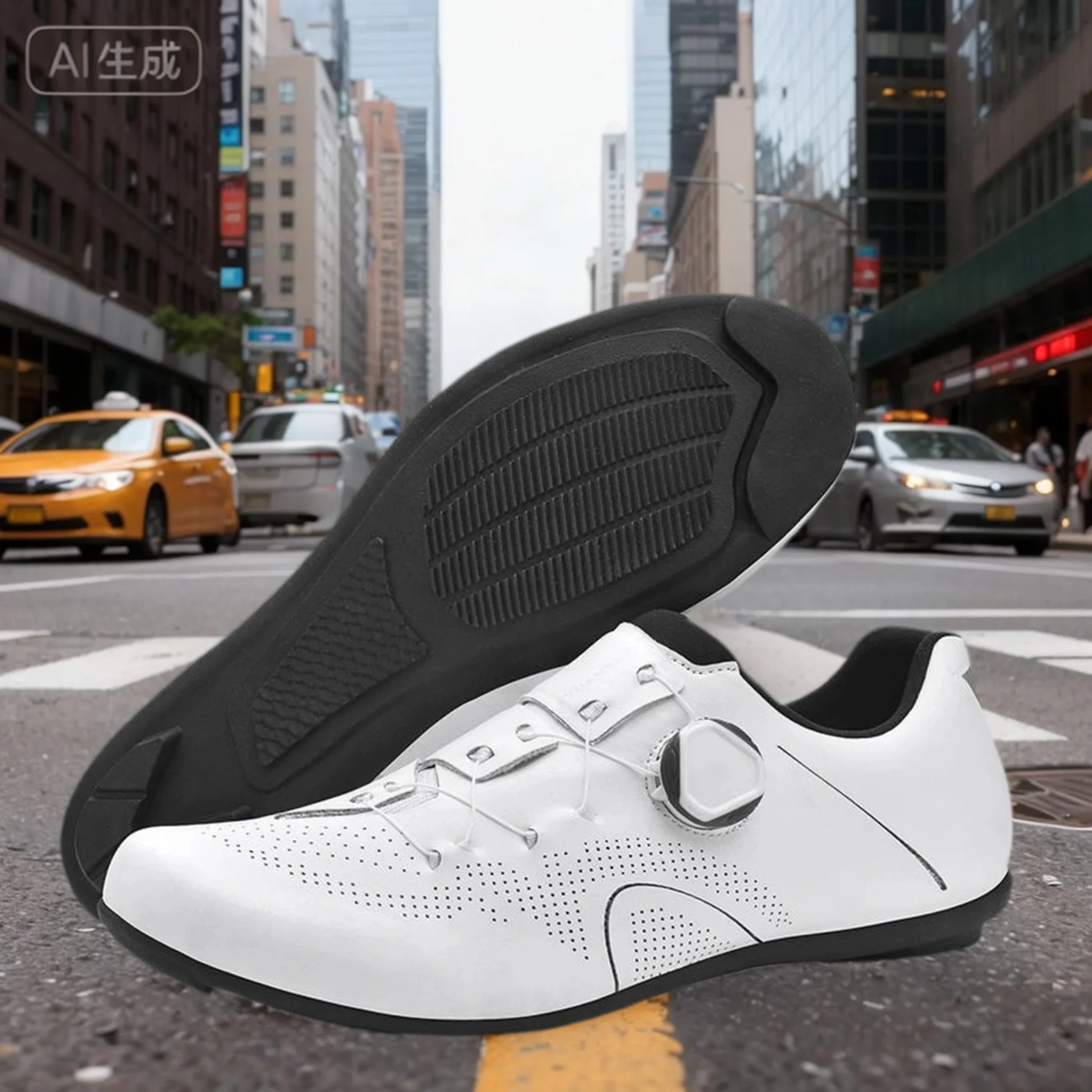 

Professional MTB Road Bike Shoes Men Ultralight Double Buckles Cycling Sneakers Shoes Self-Locking Bicycle Cleat Shoes