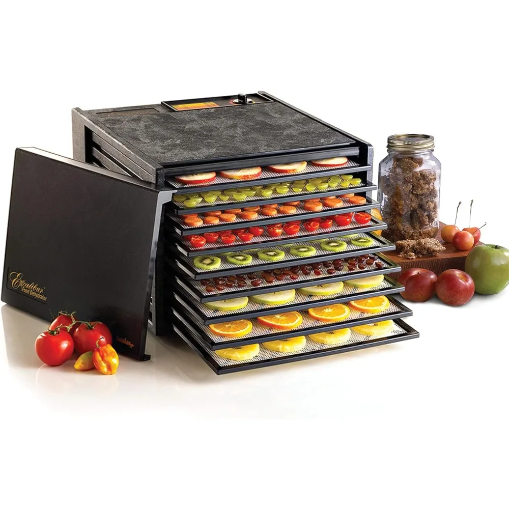 Electric Food dehydrators, 9 Tray 600W, Black