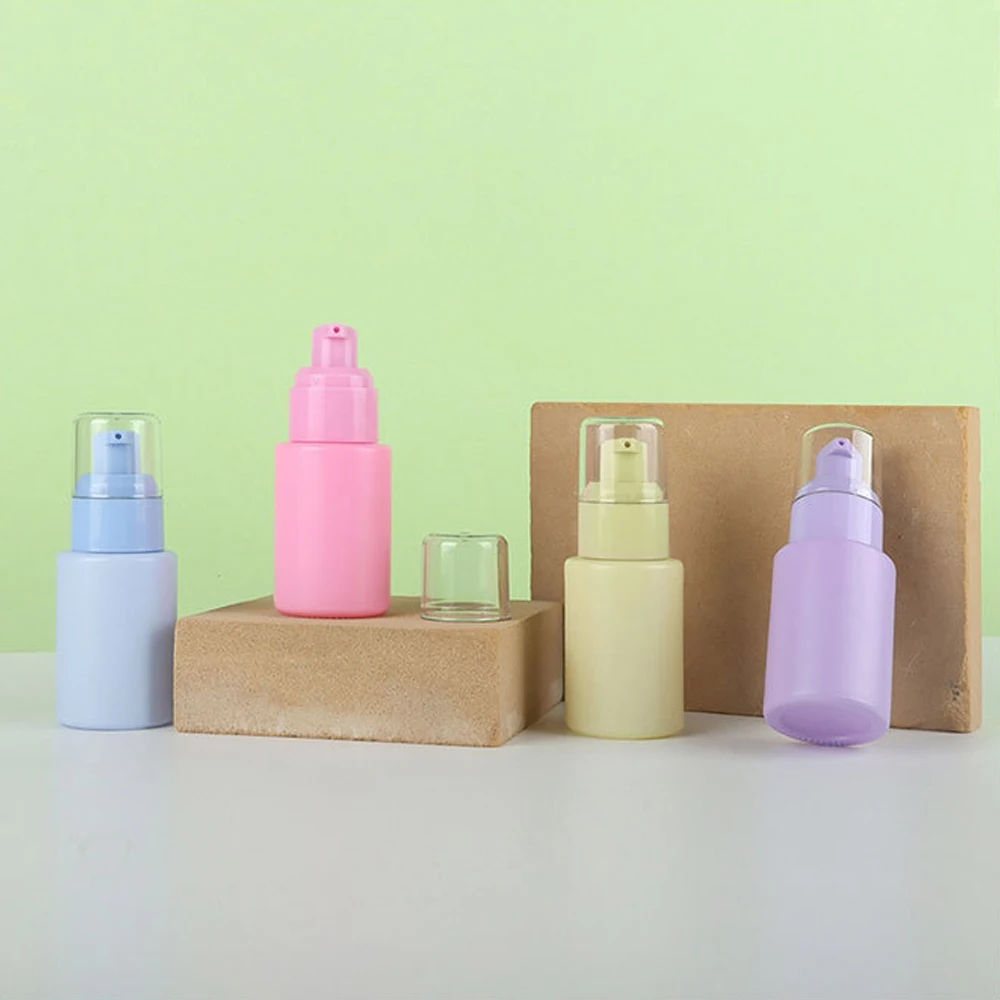 30ml Pusta szklana butelka z pompką Podróżny dozownik podkładu Pusty pojemnik do wielokrotnego napełniania na płynny krem ​​do ciała Olejek eteryczny