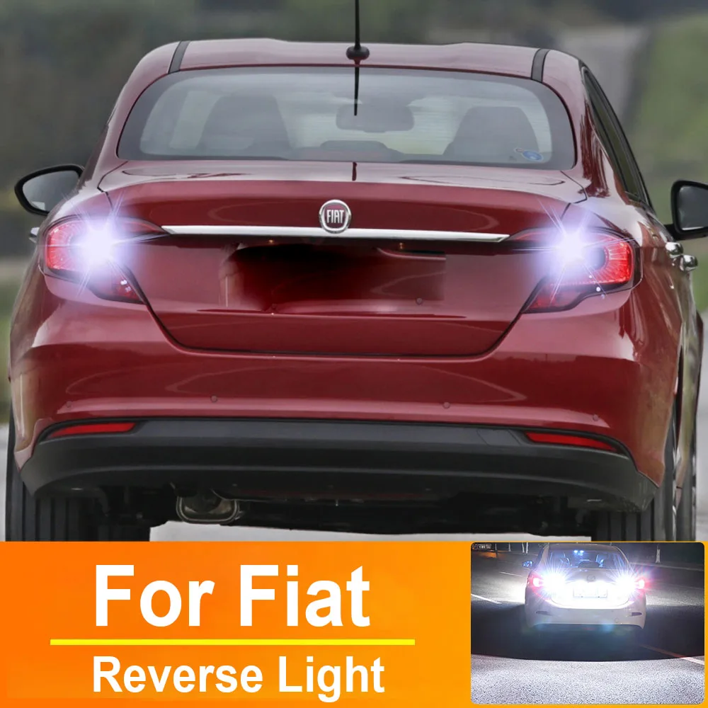 2pcs LED Reverse Light Backup Lamp P21W BA15S 1156 Fiat 500 2007-2017 500C 500X Fiorino Palio Punto Siena Tipo Canbus Bulbs