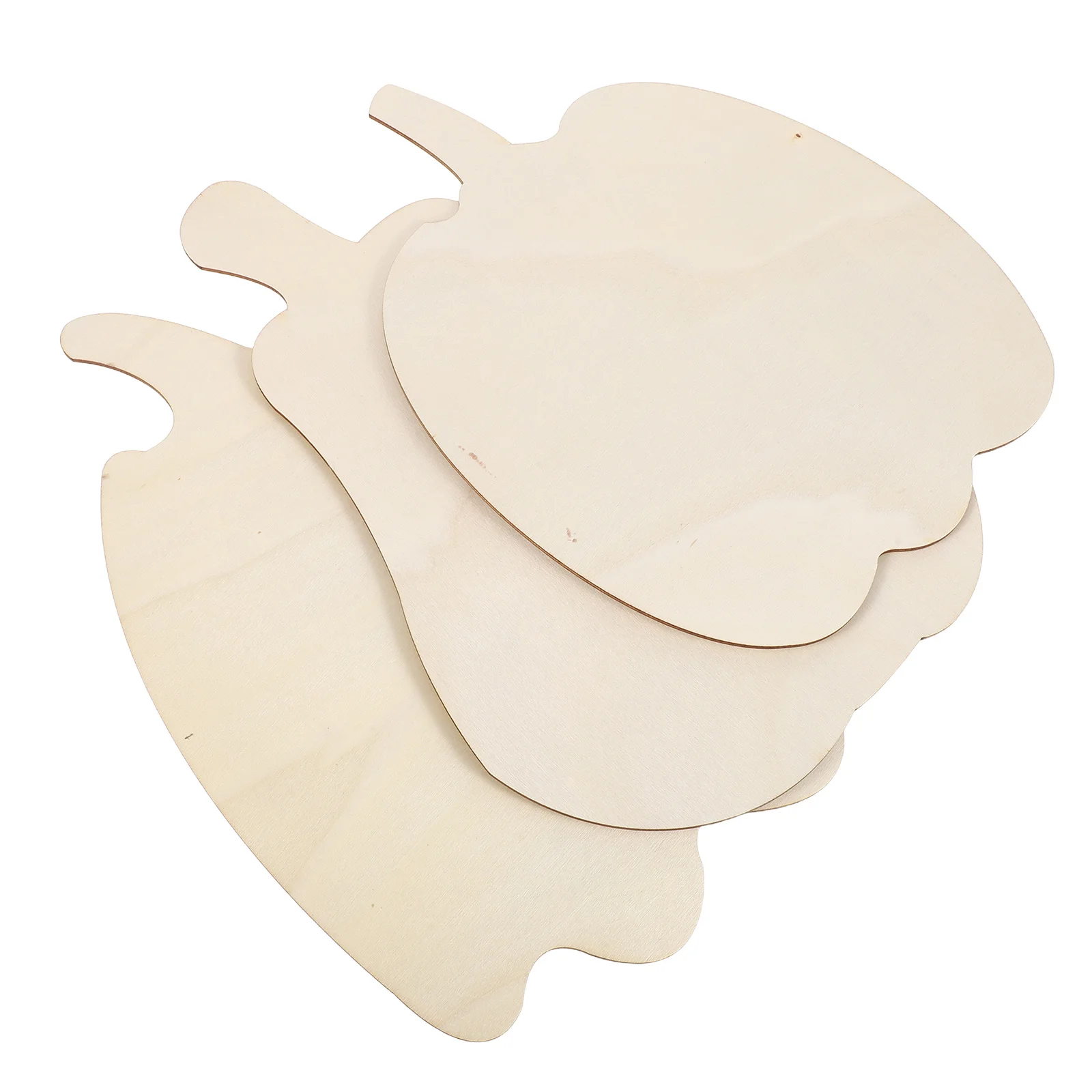 

3pcs Wooden Pumpkin Cutouts Unfinished Natural Wood Craft For Diy Painting Fall Decor Thanksgiving Halloween Ornament Autumn