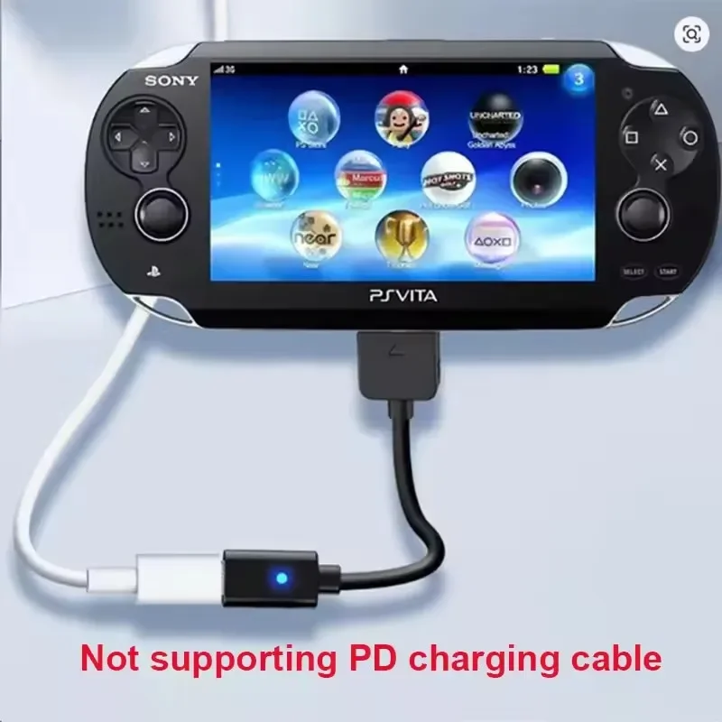For PS Vita PCH-1000 Series Type C Female Charging Cables Charging Adapter Cords USB-C Female Cable for PS Vita 1000 Controller view 3