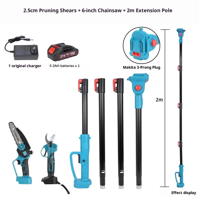 منشار كهربائي عالي الفروع مقصات تشذيب Gartenwerkzeug Podadora Elendrica Telescopeica Motosierra Telescopeica Batería السابق معطلي