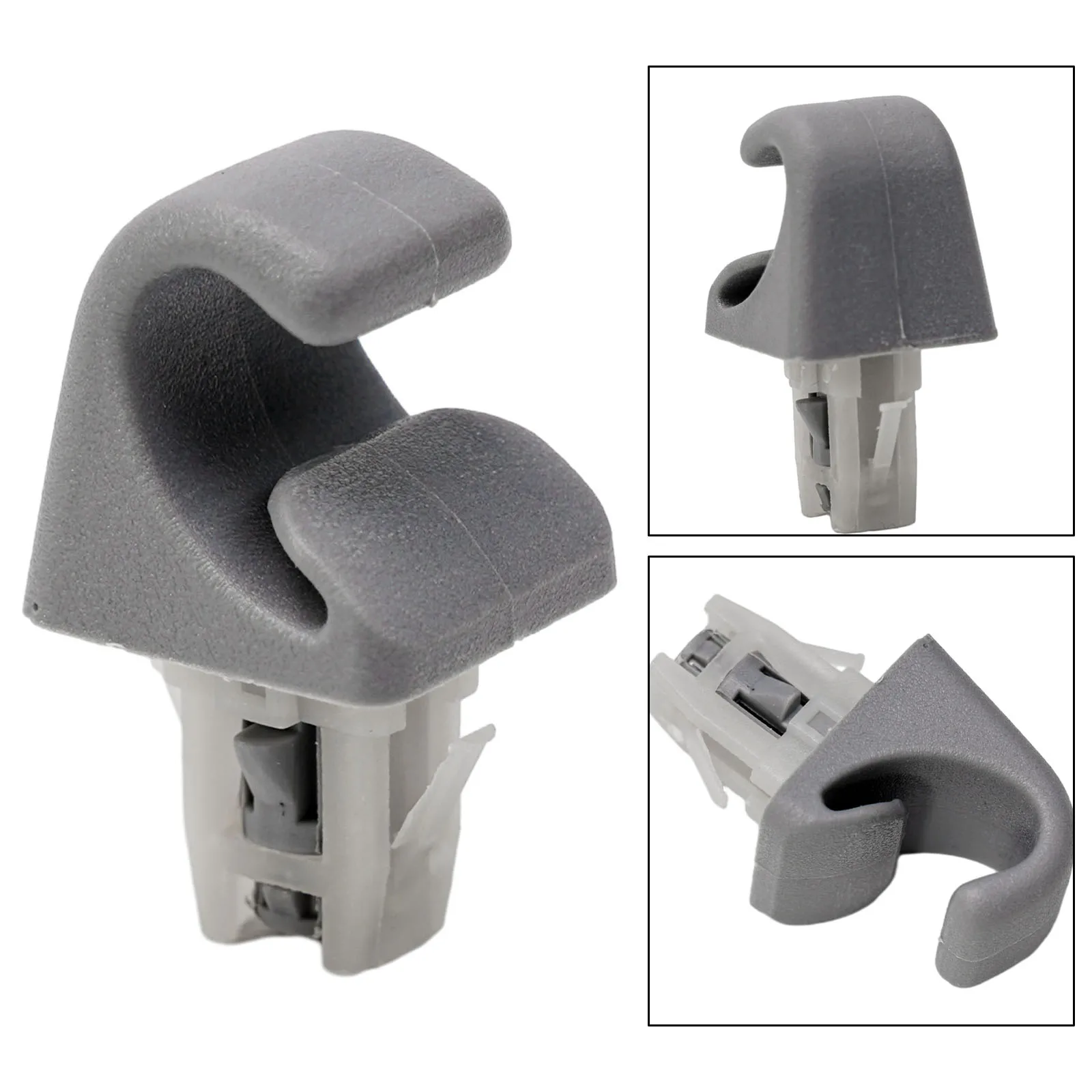 Car Parts Car Hook Clip Grey 26.2x24.8x46.5mm Bracket Plastic Sun Visor Hook Clip Car Car Brand New High Quality