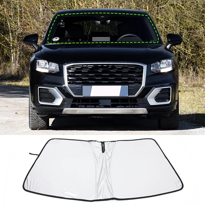 

For Audi Q2 2016+ Silver Tape Car Styling Car Front Windshield Anti-UV Sunshade Car Interior Protection Accessories