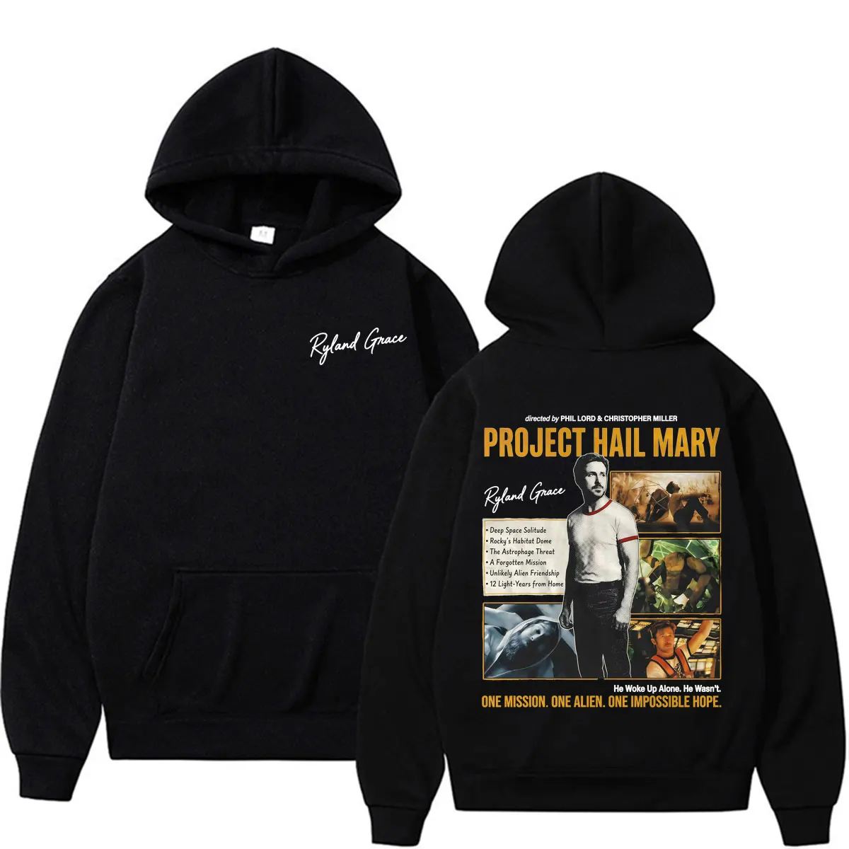 Project Hail Mary 2026 Movie Hoodies Funny Ryland Grace Meme Sweatshirts Men's Clothing Fashion Classic Vintage Hoodie Pullovers