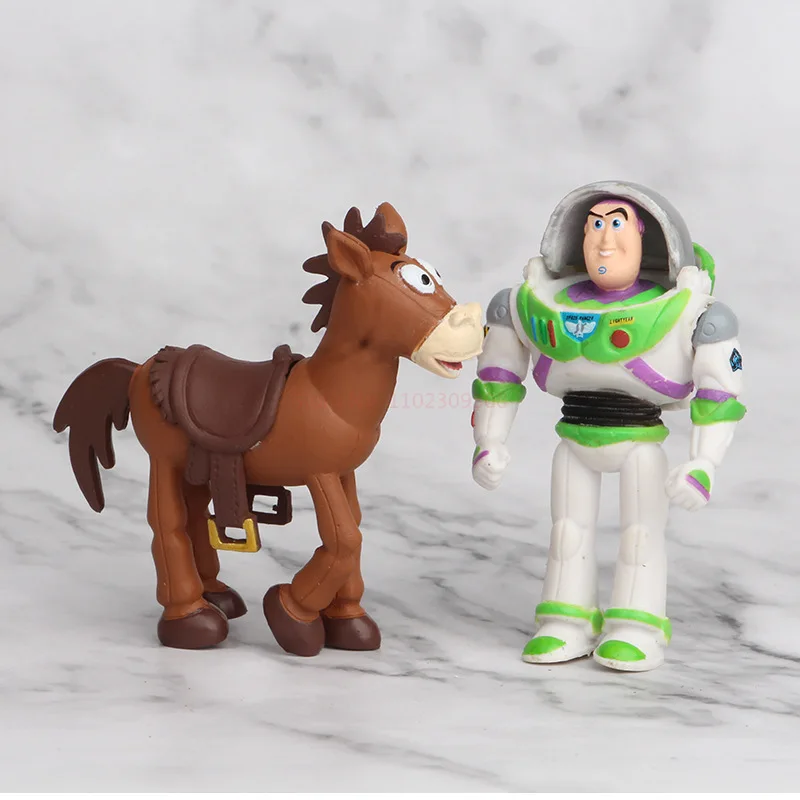 Disney 7pcs Toy Story 4 Action Figures Toys Woody Jessie Buzz Lightyear Forky Pig Bear Figura Model Doll Figurine Kids Gifts image 5