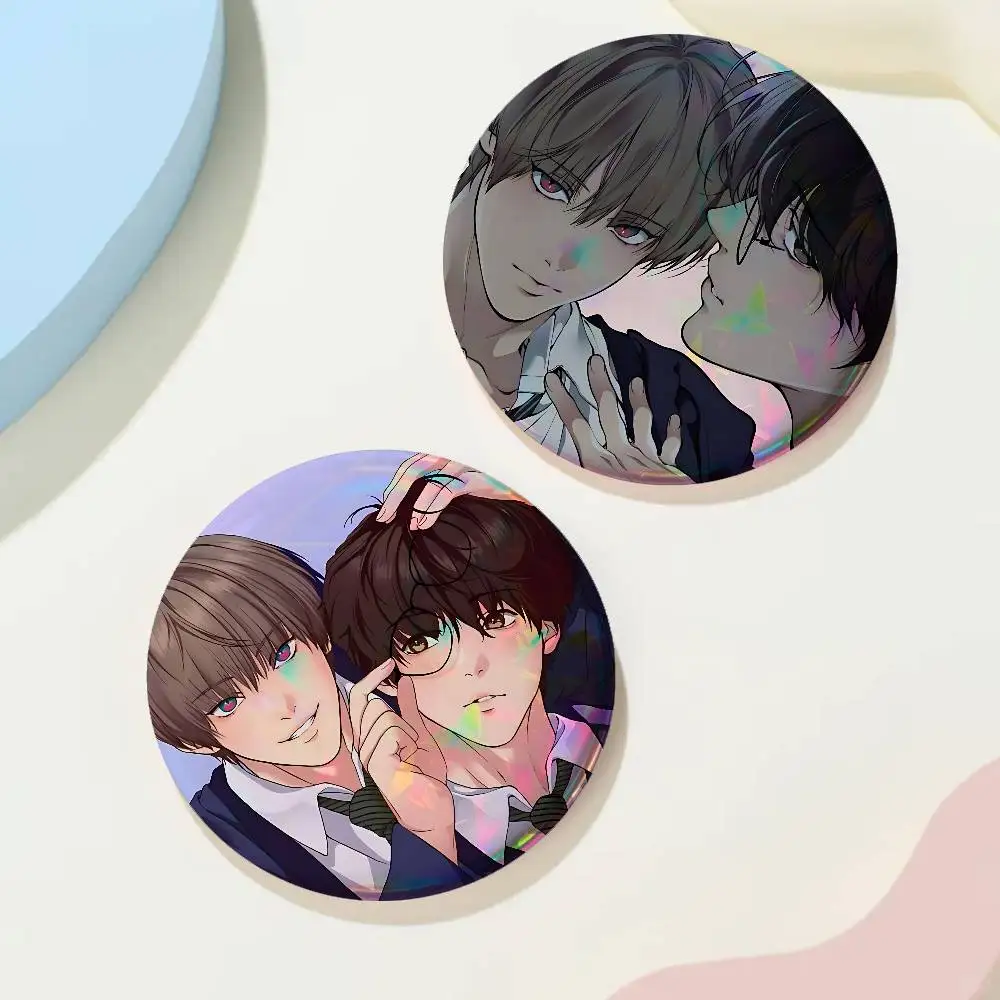Comics Losts In The Cloud For Badge Custom Laser Hologram Enamel Pin Badge Metal Lapel Brooch For Clothes Bag Accessory Gift