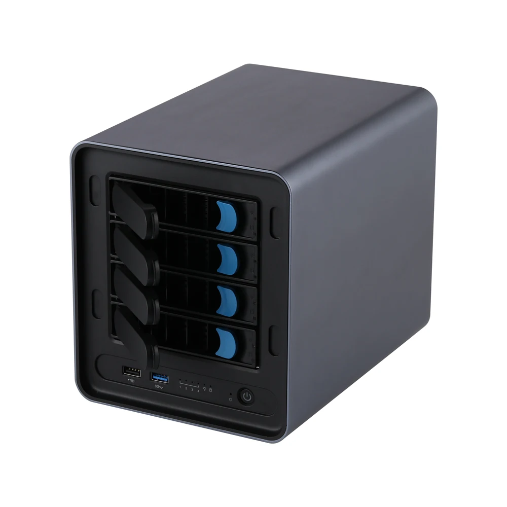 Qotom Q30912DS 4 Bay High-Speed NAS Case Storage Server With Int el Celeron 4305U Processor And 4*2.5G LAN