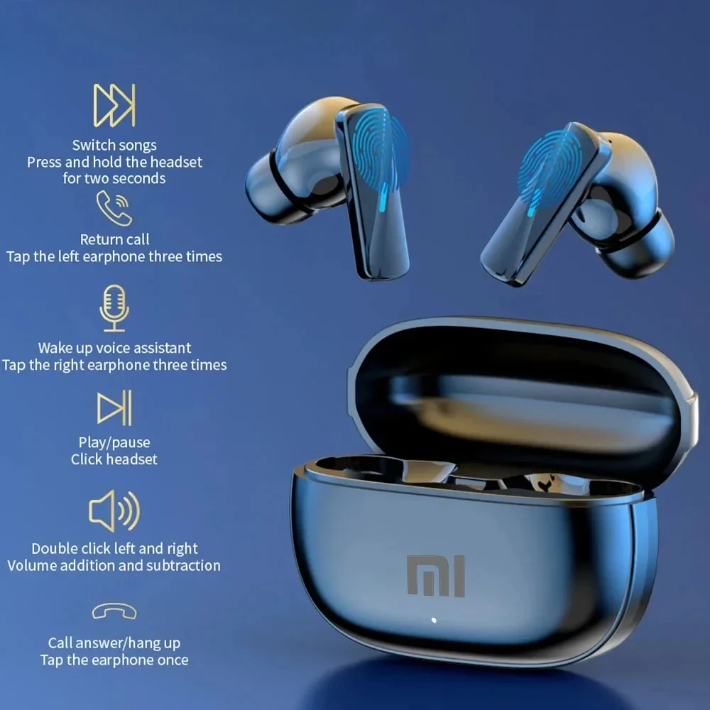 Xiaomi Wireless Bluetooth Headphones TWS Noise Cancelling Waterproof Sport Game Headsets Touch Control In-Ear Handsfree With Mic