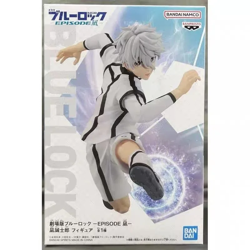 Original Bandai BLUE LOCK Mikage Reo Nagi Seishiro Anime Collection Ornaments Figure Toys Birthday Gift 16cm