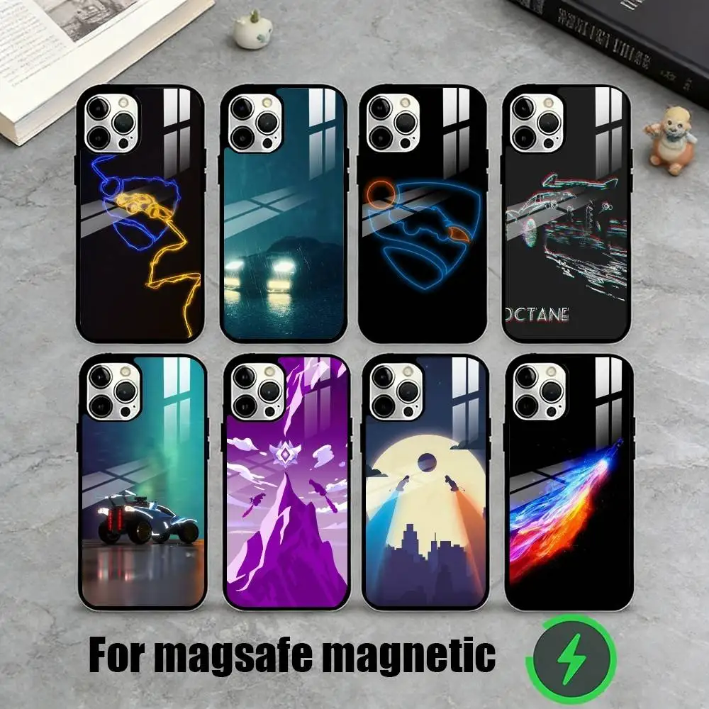

R-Rocket League Logo Graphic Phone Case For iPhone17,16,15,14,13,12,11 Plus,Pro Magnetic with Magsafe Wireless Charging