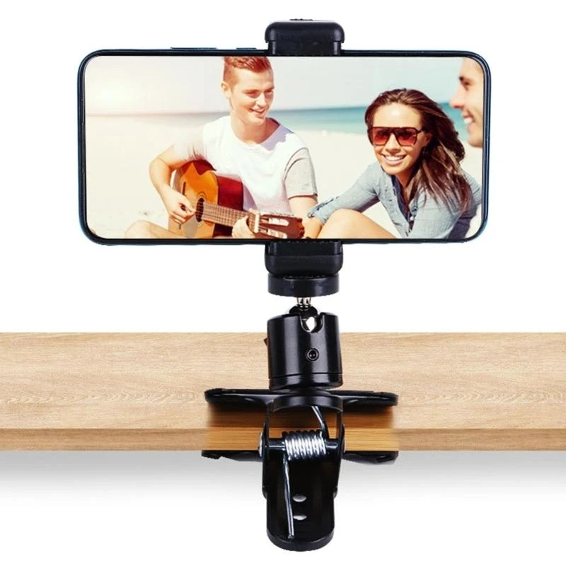 77UF 360 Degree Rotation Guitar Phone Holder Clip Holder, Guitar Head Mount Bracket Clip for 2.16-2.95in Phone